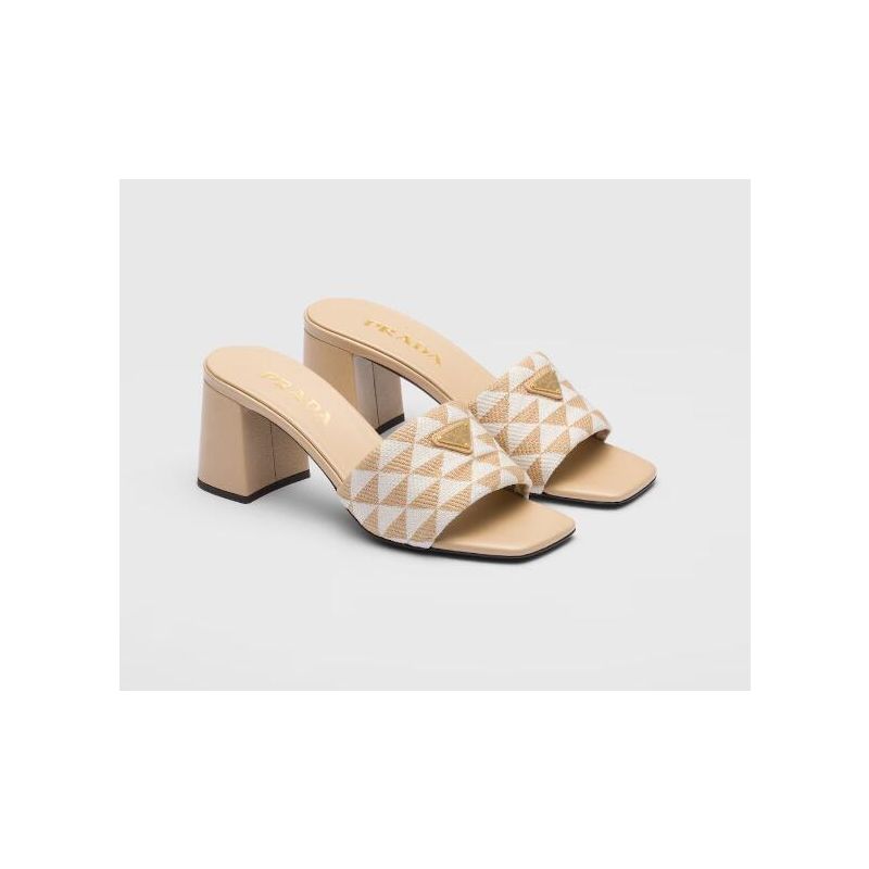 Prada Embroidered fabric sandals, 35-41