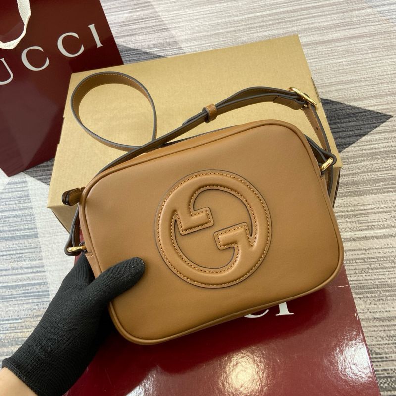 Gucci Blondie Mini Shoulder Bag- Brown