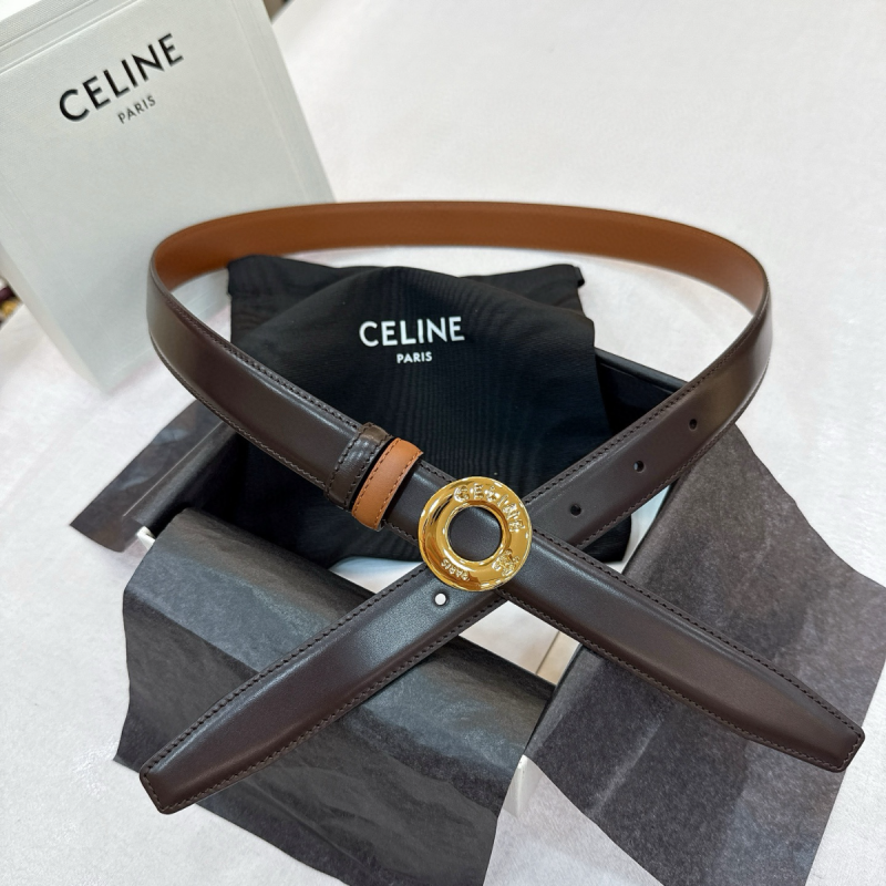 Celine Disc Buckle Reversible Belt 25mm