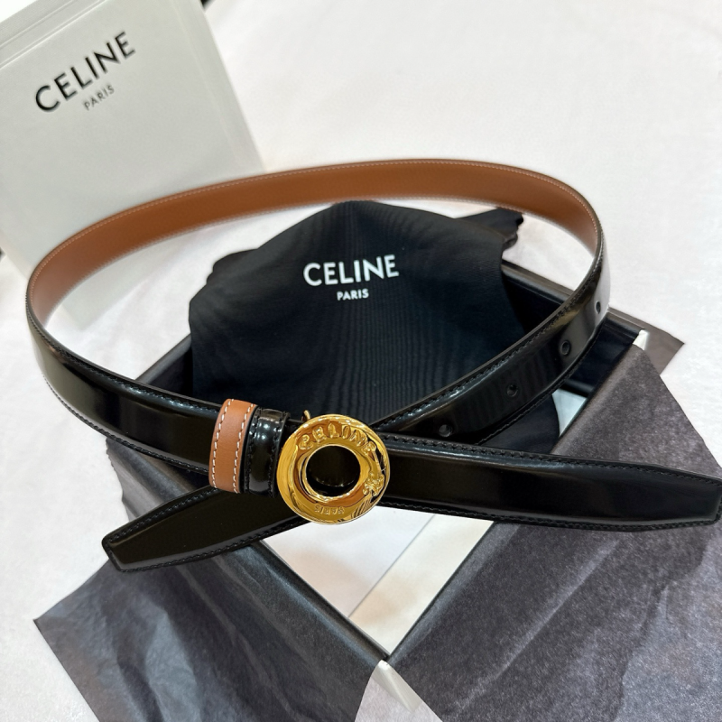 Celine Disc Buckle Reversible Belt 25mm