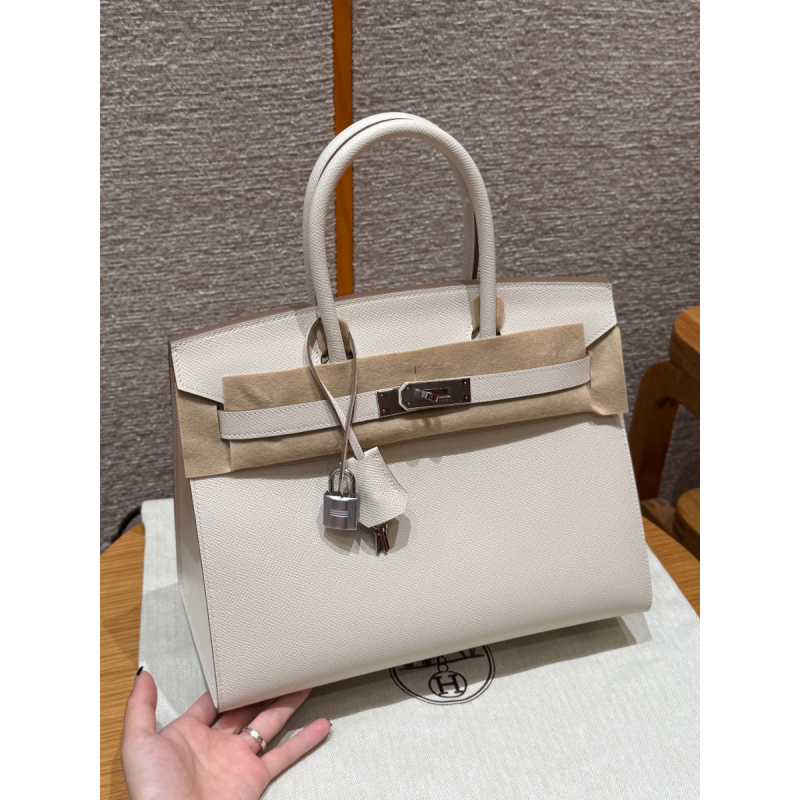 Hermes Birkin 25/30  in Epsom Leather-Craie