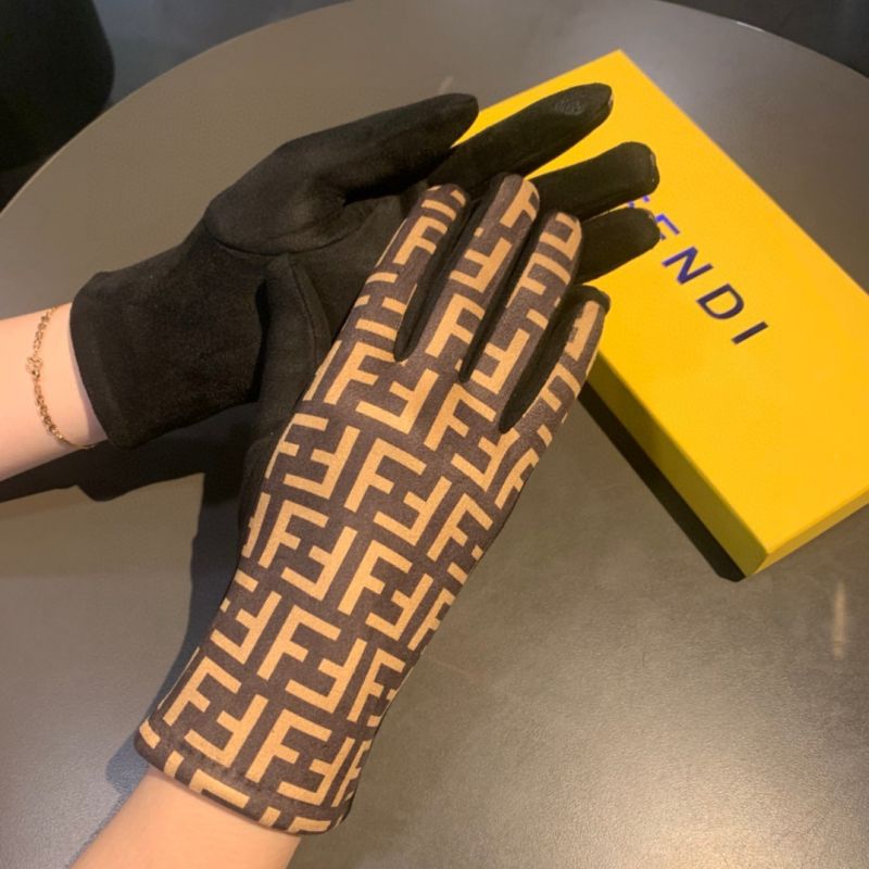 Fendi cotton and wool gloves