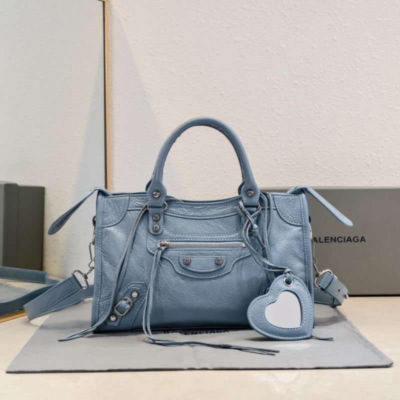 Balenciaga Le City Small Handbag-Light blue