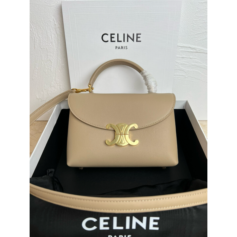 Celine Teen Nino Bag in Smooth Calfskin-Beige