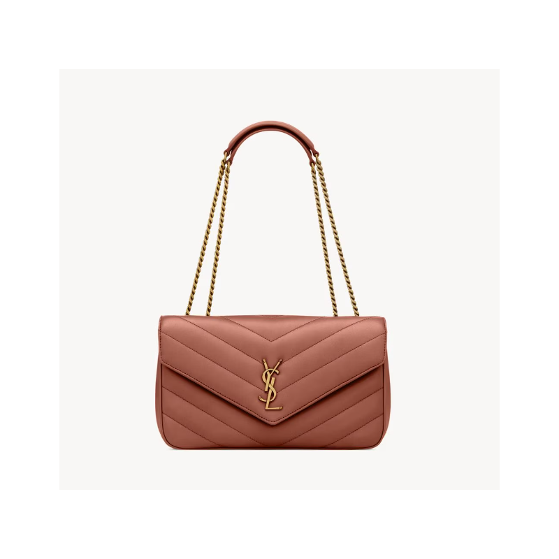 Saint Laurent Loulou Medium in matelasse lambskin- Hortensia 