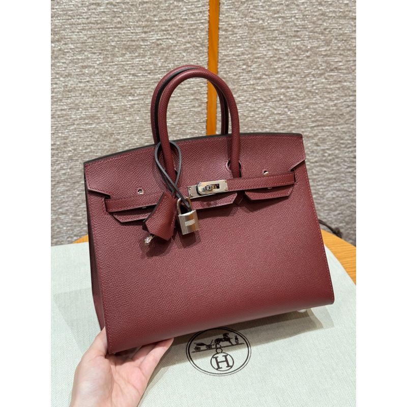 Hermes Birkin 25/ 30  in Epsom Leather-Rouge