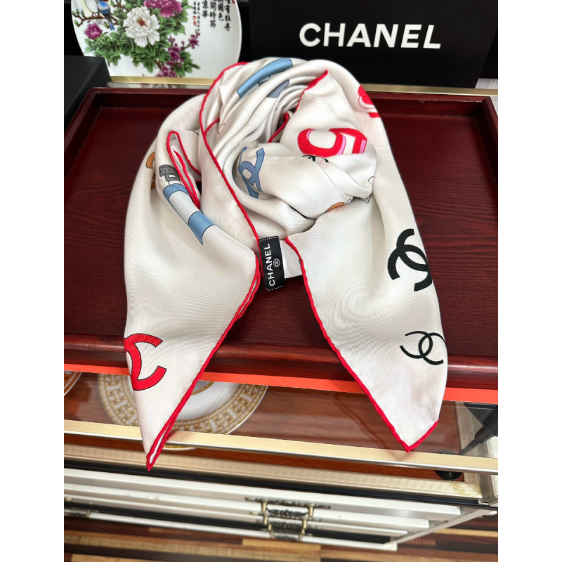 Chanel Square Silk Scarf 90cm