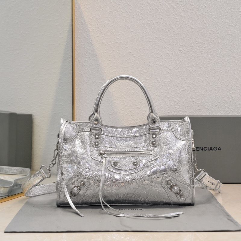 Balenciaga Le City Small Handbag-Silver