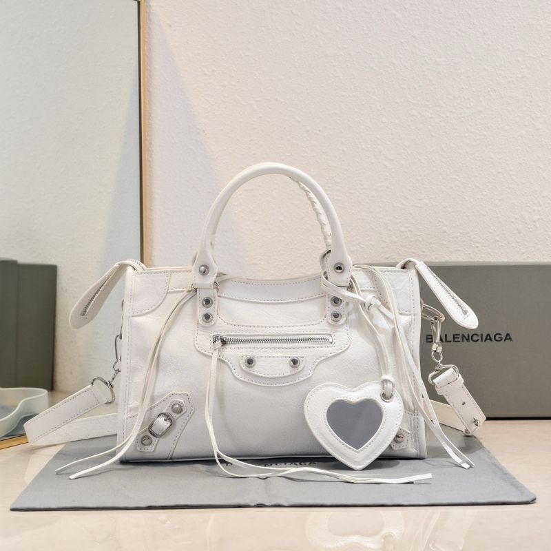 Balenciaga Le City Small Handbag-White